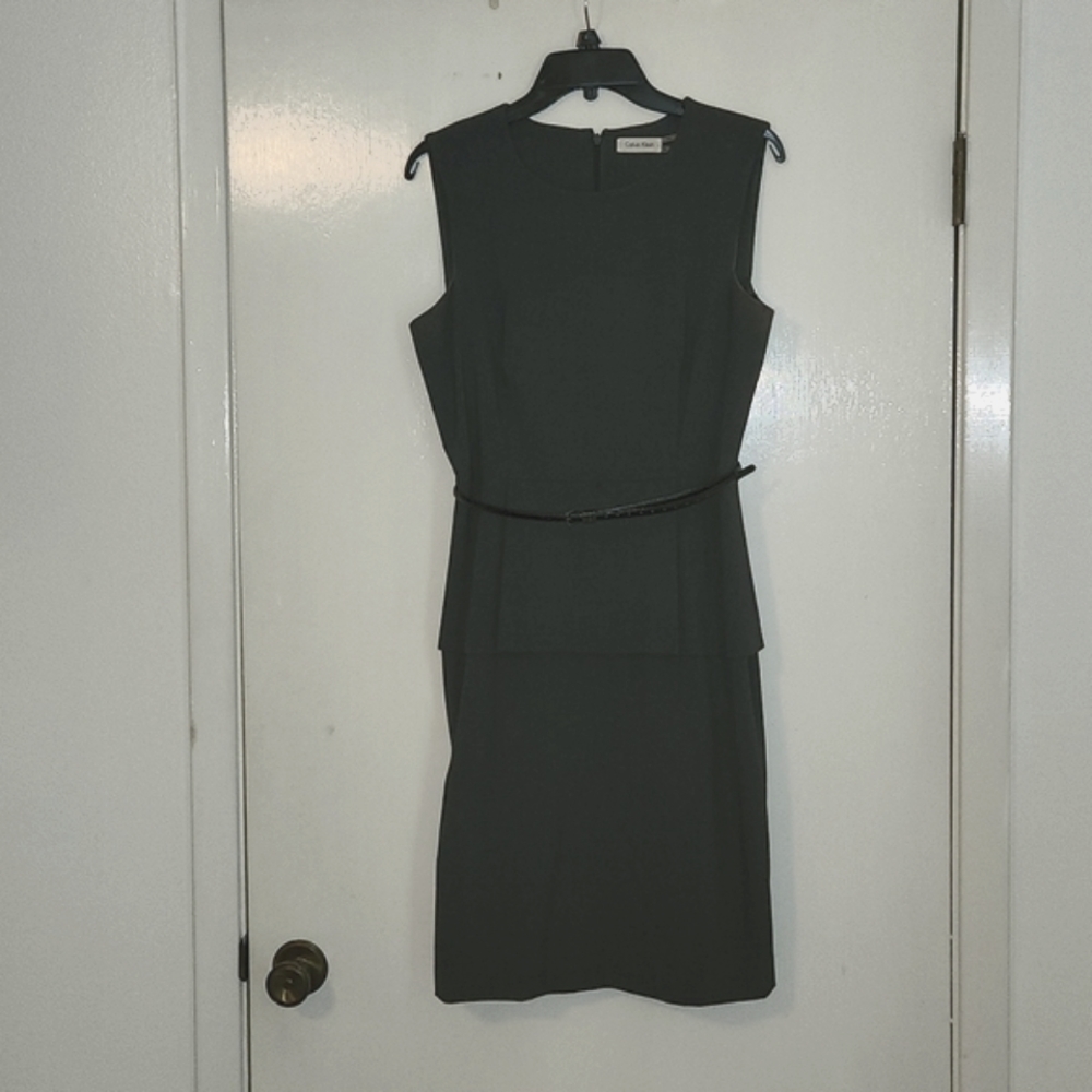 Any occasion, grey, peplum style Calvin Klein dress! Very nice fit!